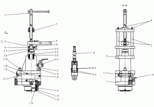 Bezpečnostní komorové navrtávací zařízení, typ J 110